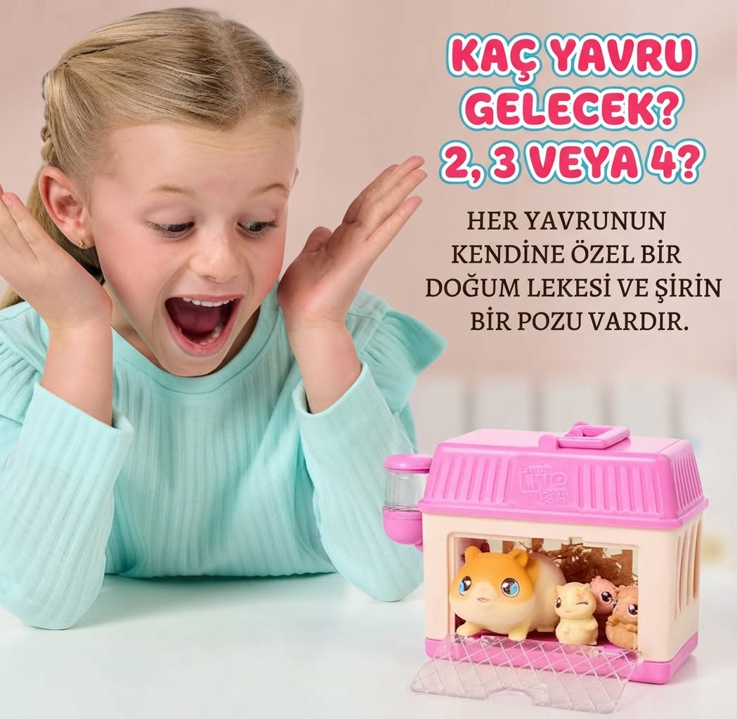 Petipuff Mini Evcil Hayvan Oyun Evi 🐹💕 – Sevimli Hayvan Figürlü Oyun Seti